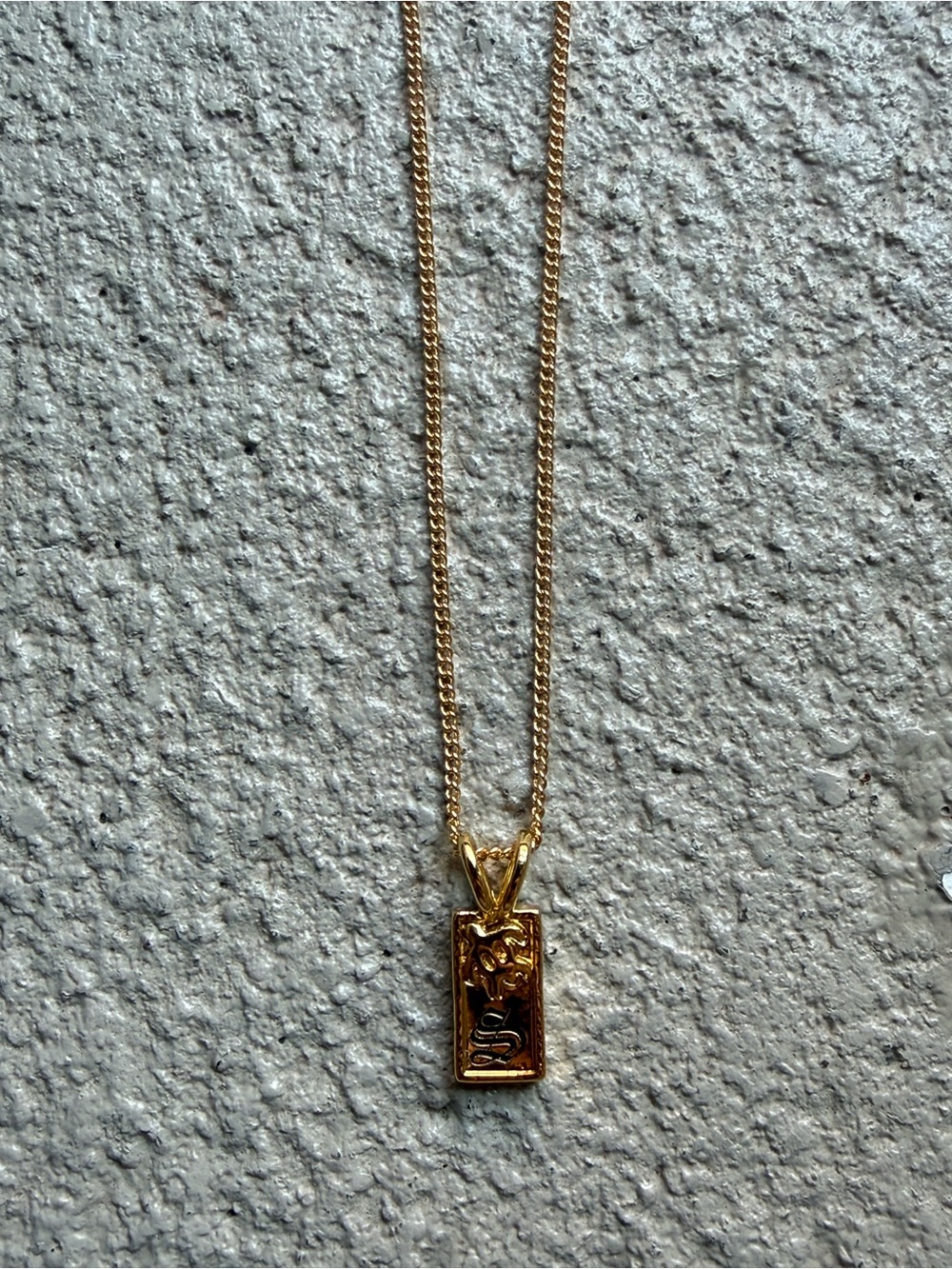 14k GF 10MM MINI HONU HEIRLOOM INITIAL NECKLACE ‘S’ INITIAL